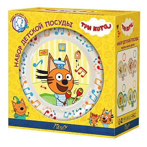 Набор посуды детский  фарфор Три кота  Нотки,КРС-820 000000000001193703