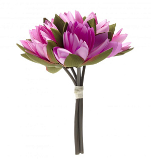 Цветок искусственный "Кувшинка" 5цветов 22см R010766 000000000001196724