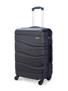 Чемодан на колесах L (48х30х75см) волна синий ABS 000000000001226522