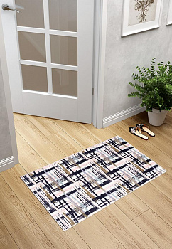 Коврик универсальный 60x100см LUCKY Штрихи черный/розовый/зеленый 100% полиэстер 000000000001211044