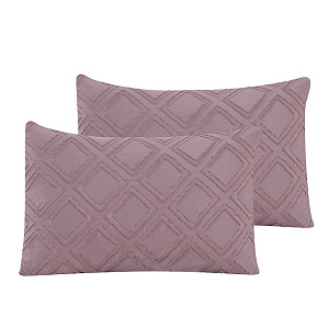 Наволочки декоративные 2шт 50x70см LUCKY РОМБЫ светло-коричневые 100% полиэстер 000000000001210115