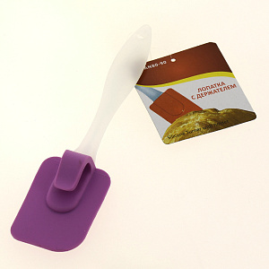 Лопатка с держателем 19см AN80-90.  Изготовлена из 100% силикона – гигиеничного и удивительно прочного материала, ручка из пластмасс 000000000001190127