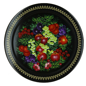 Поднос d38см НОВЫЙ АРГУМЕНТ Микс круглый жестяной 000000000001109945