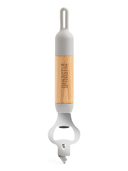 Открывалка для бутылок 20,5x4,2см DE'NASTIA деревянная ручка из бука серый нержавеющая сталь 000000000001213991