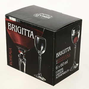 BOHEMIA Cristal   Бриджита  Н-р 6рюмка 60 мл 02380 000000000001172560