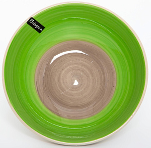 Тарелка суповая 18см 540мл ELRINGTON АЭРОГРАФ зеленый керамика 000000000001205663