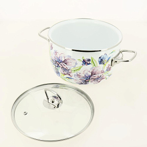 Кастрюля 3л VITROSS Iris глубокая сферическая форма эмалированная сталь 000000000001206237