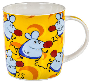 Кружка 380мл, NEW BONE CHINA,упаковка-гофрокороб,ЗАБАВНЫЕ МЫШАТА,170-08004 000000000001192684
