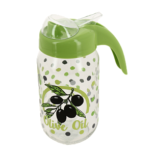 Банка для масла 1л RENGA Олива с крышкой декор стекло 000000000001203286