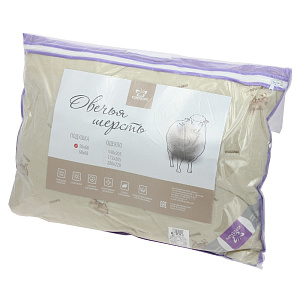 Подушка, шерсть поплин, 50х70 см 000000000001162740