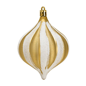 Декоративное украшение Набор 2шт 10,5см Капля серия Золотая пластик 000000000001224102