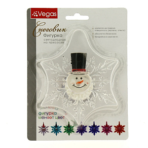 VEGAS Фигурка Снеговик светодиодная 10*12см 55054 000000000001180329