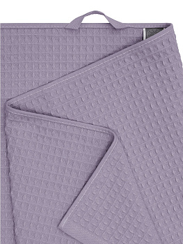 Полотенце вафельное 90x150см DE'NASTIA для бани/сауны лавандовый/сиреневый хлопок 100% 000000000001219814