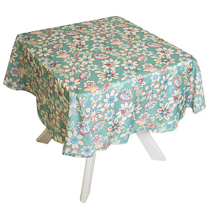 Скатерть DE'NASTIA 100%Полиэстер Вальс цветов D150см E020104 000000000001146905