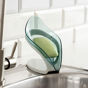 Мыльница 12x13,5см LUCKY Овал со сливом на ножке синий полистирол/полипропилен 000000000001222997