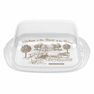 Масленка 18,9х11х6,9см PHIBO герметичная с клипсами бесцветный пластик 000000000001219336