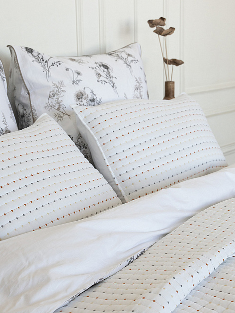 Наволочки декоративные 50x70см 2шт DE'NASTIA Polka dot белый полиэстер 000000000001230729