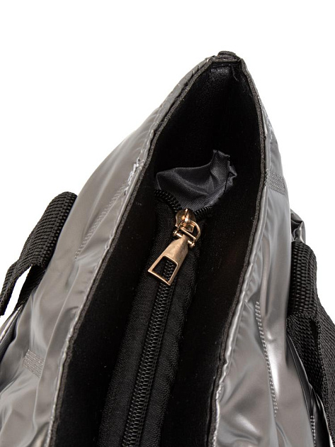 Сумка шоппер 35х11х29см стеганная с боковыми карманами графит полиэстер 000000000001229466