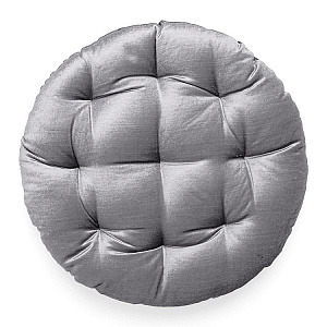 Подушка декоративная D40см DE'NASTIA бархатная универсальная серый 60%хлопок/40%вискоза P111203 000000000001205573