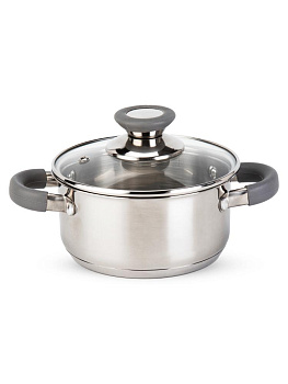 Кастрюля с крышкой 1л 17х7см нержавеющая сталь 000000000001225926