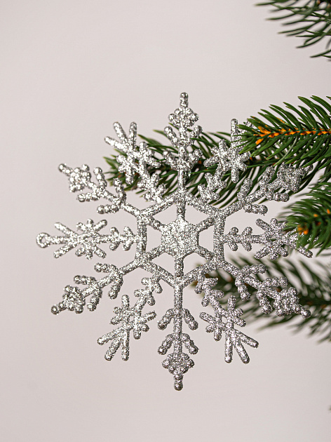 Декоративное украшение Рождественский орнамент Снежинки 12х12см 2шт MANDARIN полистерол 000000000001209328