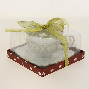 Чайная пара (чашка 225мл) BALSFORD Грация Амандин подарочная упаковка фарфор 000000000001193973