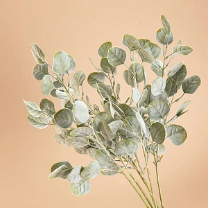 Цветок искусственный ветвь Листья 64см светло-зелёная 000000000001218437