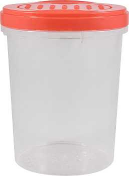 Банка для продуктов Plast Team PATTERN, с закручивающейся крышкой, 1л, коралловый, 115х115х147 (PT1129) 000000000001201510