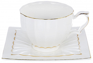 Набор чайный фарфор NEW BONE CHINA 12 предметов 6 чашек 220мл + 6 блюдец  подарочная упаковка Грация Balsford,101-12004 000000000001192945