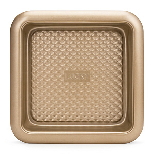 Форма для выпечки 24,5x24,5x5см LUCKY Золотые Грани квадратная 0,5мм сталь 000000000001217830