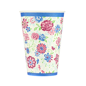 Набор одноразовых стаканов Цветочный Микс Pap Star, 200мл, 10 шт. 000000000001142446