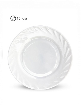 Тарелка пирожковая 15см FORA стеклокерамика 000000000001221947