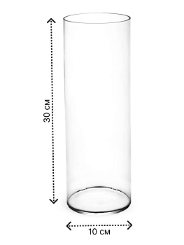 Ваза цилиндр 30х10см FORA стекло_MP 000000000001227057