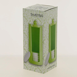 Баночка косметическая для ватных дисков LOTUS с крышкой, св.зеленый, пластикSWP-0930LGR 000000000001192306