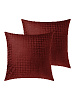 Наволочки 70x70см 2шт DE'NASTIA гусиная лапка бордовый жаккард сатин хлопок 100%