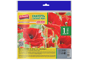 Одноразовая скатерть 110х220см AVIKOMP маки пласт ПСД 000000000001217394