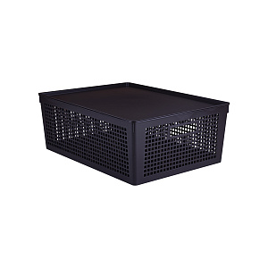 Корзинка с крышкой 41,5х31х15,3см 16,5л ПОЛИМЕРБЫТ TRAYMIX пластик 000000000001213087