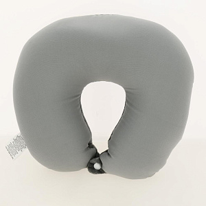 Подушка антистресс LUCKY дорожная с кнопкой серая полиэстер 000000000001199323