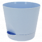 Горшок для цветов 2л FORA с поддоном голубой пластик