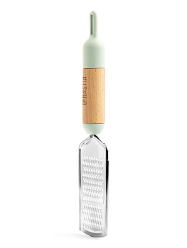 Терка 11x5,5см DE'NASTIA деревянная ручка из бука мятный нержавеющая сталь 000000000001213986