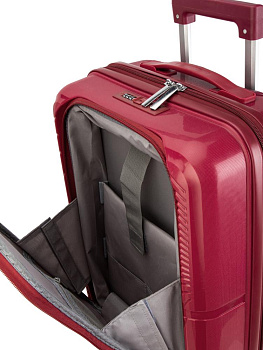 Чемодан на колесах S (36х22х55см) абстракция с дополнительным отделом красный PP 000000000001226567