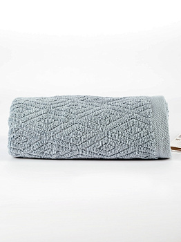 Полотенце махровое 50х90см СОФТИ Ромб светло-голубой хлопок 100% 000000000001214694