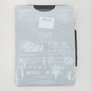 Колготки женские 70ден nero3 ALLURE Лацерта классические с усиленной верхней частью и укрепленным мыском 83%полиамид 17%эластан 000000000001201627