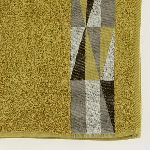 Полотенце 70х130см CLEANELLY BASIC Трианголи махровое плотность 460гр/м желтый 100% хлопок ПЦ3501-4477,15-0960 000000000001201419
