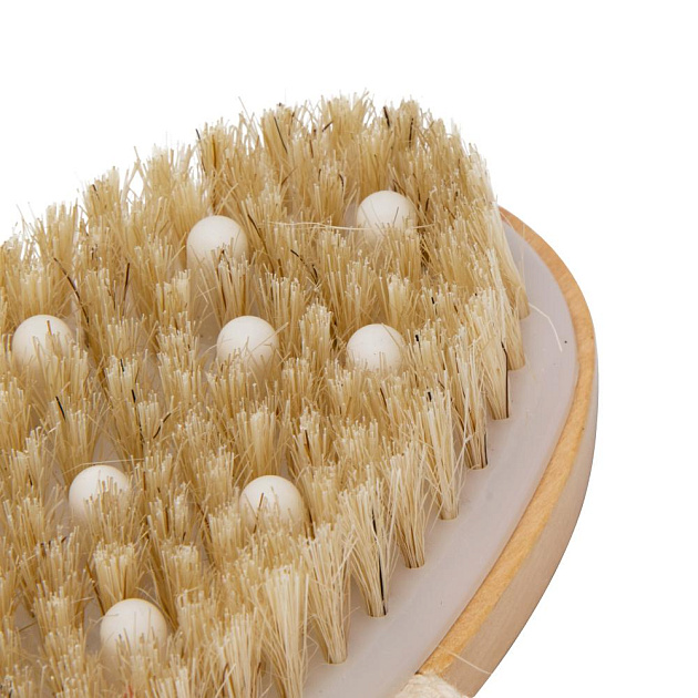 Щетка для тела массажная 12,5х7х3,5см антицеллюлитная овальная дерево/щетина кабана/ТПР 000000000001224282