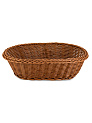 Корзина плетеная универсальная 26х20х7см овальная коричневый полипропилен 000000000001227676