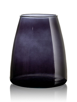 Ваза декоративная 2,7л 17x17x22см DE'NASTIA Египет конус ручная работа черный стекло 000000000001220895