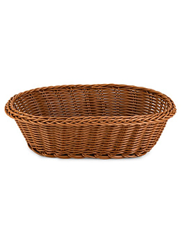 Корзина плетеная универсальная 26х20х7см овальная коричневый полипропилен 000000000001227676