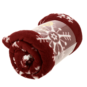 Плед Этель "Снежинки" 150х200см, 100% полиэстер, корал-флис 220гр/м2 4566531 000000000001202347