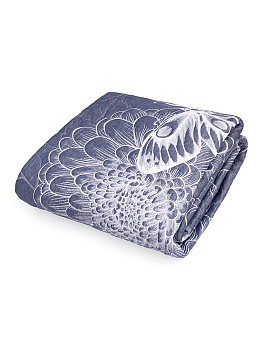 Покрывало 200х240см DE'NASTIA Бабочки 3слоя синее жаккард 55% хлопок 45% полиэстер 000000000001207622